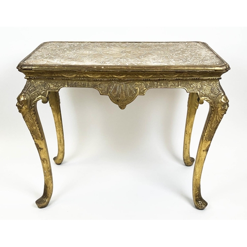 237 - CENTRE TABLE, 77cm H x 95cm W x 56cm D, late 19th/early 20th century George I style giltwood with re... 