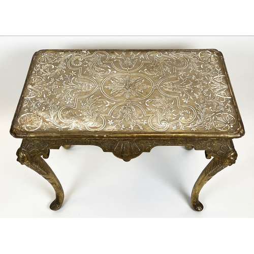 237 - CENTRE TABLE, 77cm H x 95cm W x 56cm D, late 19th/early 20th century George I style giltwood with re... 