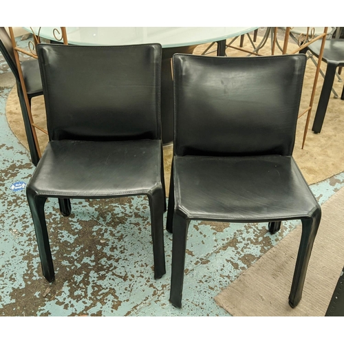 300 - CASSINA 412 CAB CHAIRS, a set of six, by Mario Bellini, 85.5cm H. (6)