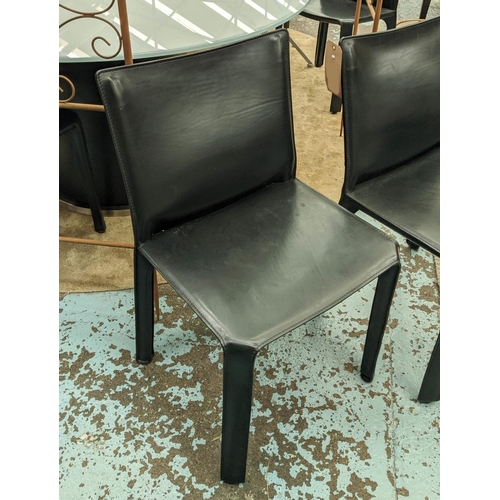 300 - CASSINA 412 CAB CHAIRS, a set of six, by Mario Bellini, 85.5cm H. (6)