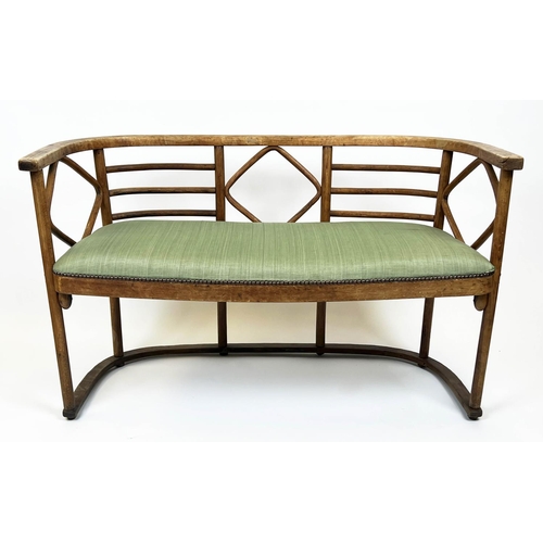 309 - THONET FLEDERMAUS SOFA, by Josef Hoffman, with John Boyd horse hair seat, 124cm W.