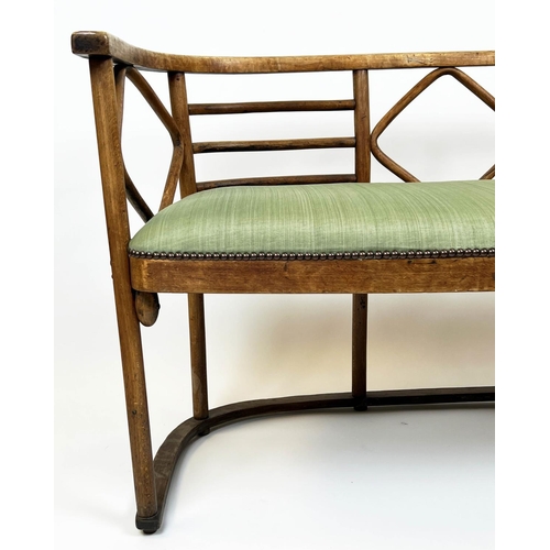 309 - THONET FLEDERMAUS SOFA, by Josef Hoffman, with John Boyd horse hair seat, 124cm W.