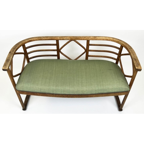 309 - THONET FLEDERMAUS SOFA, by Josef Hoffman, with John Boyd horse hair seat, 124cm W.