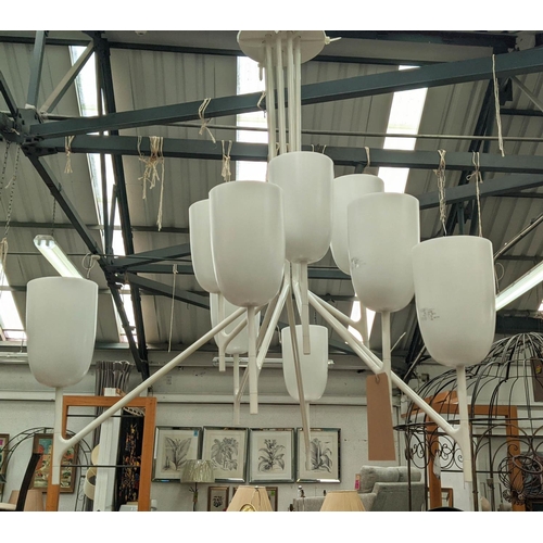 334 - FOSCARINI BIRDIE CHANDELIER, nine arm, 100cm drop approx.