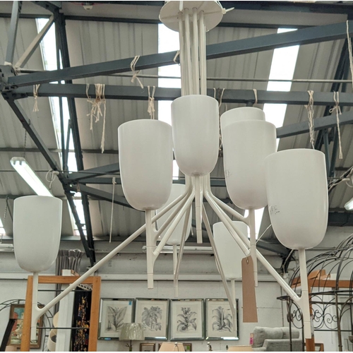 334 - FOSCARINI BIRDIE CHANDELIER, nine arm, 100cm drop approx.