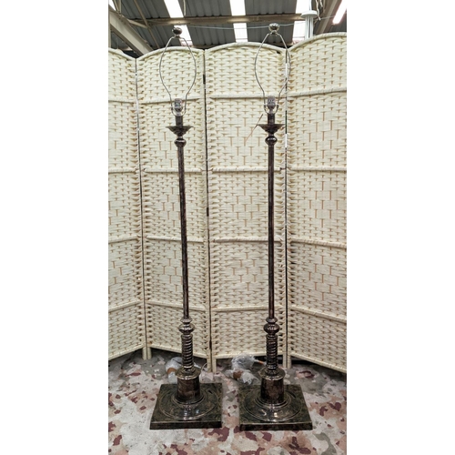 335 - PAOLO MOSCHINO WHIGMORE FLOOR LAMPS, a pair, 167cm H. (2)