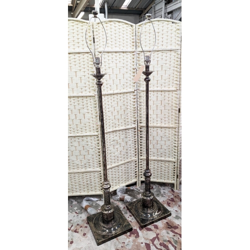 335 - PAOLO MOSCHINO WHIGMORE FLOOR LAMPS, a pair, 167cm H. (2)