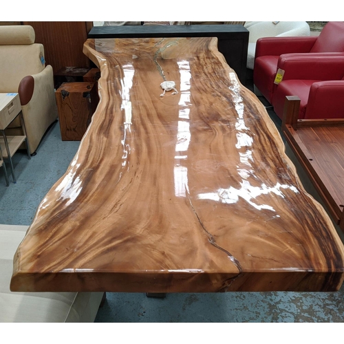 343 - COSSET DINING TABLE, 318cm L x 126cm W x 76cm H.