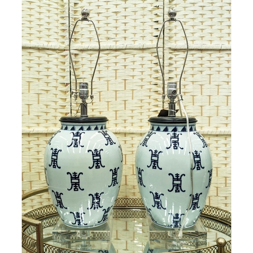 352 - PAOLO MOSCHINO CHINESE TABLE LAMPS, a pair, 78cm H. (2)