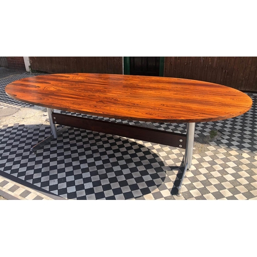 365 - MERROW ASSOCIATES CONFERENCE TABLE, by Richard Young, vintage 1970s, 244cm x 114cm x 72.5cm.