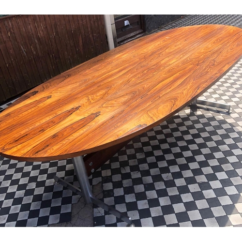 365 - MERROW ASSOCIATES CONFERENCE TABLE, by Richard Young, vintage 1970s, 244cm x 114cm x 72.5cm.