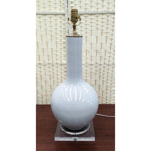 378 - PAOLO MOSCHINO WHITE GOURD VASE TABLE LAMP, 67cm H.