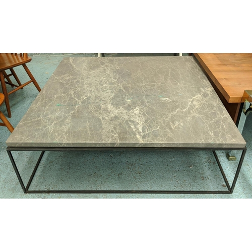 422 - LOUISE BRADLEY LOW TABLE, 118.5cm x 118.5cm x 38cm.