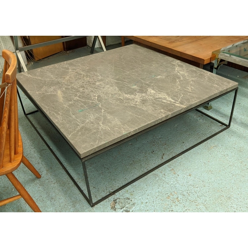 422 - LOUISE BRADLEY LOW TABLE, 118.5cm x 118.5cm x 38cm.