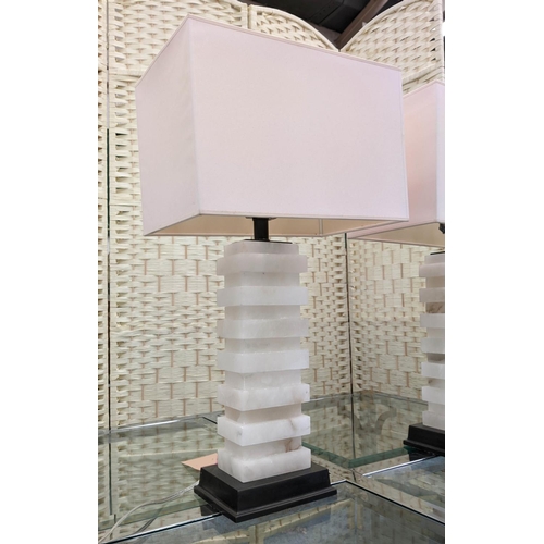 424 - VISUAL COMFORT & CO TABLE LAMPS, a pair, with shades, 63cm H. (2)