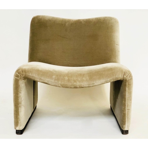 433 - SOHO HOMES LOVETT CHAIRS, a pair, putty green velvet velour, 69cm W x 75cm H. (2)