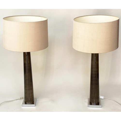 435 - HEATHFIELD & CO TABLE LAMPS, a pair, with shades, 70cm H. (2)