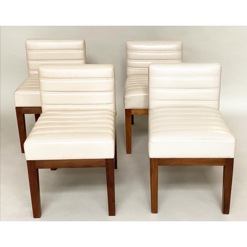 437 - LINLEY DICE CHAIRS, a set of four, by David Linley, 46cm W x 64cm D x 70cm H.