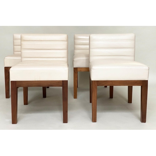 437 - LINLEY DICE CHAIRS, a set of four, by David Linley, 46cm W x 64cm D x 70cm H.