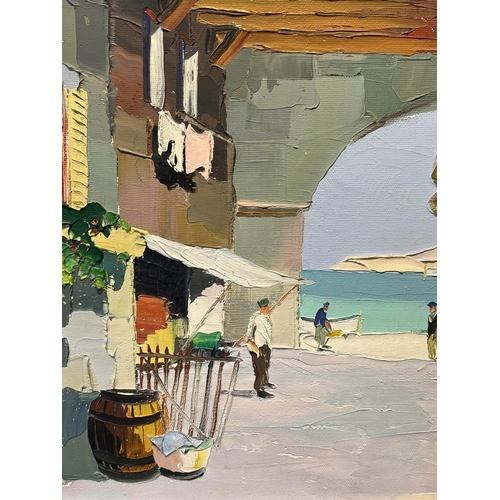 44 - CECIL ROCHFORT DOYLY JOHN (1906-1993) 'Portofino', oil on canvas, 34cm x 70cm, framed.