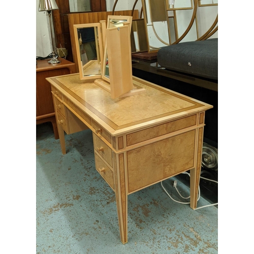 479 - LINLEY DRESSING DESK AND DRESSING MIRROR, by David Linley, mirror, 79cm x 49cm x 21cm, desk, 130cm W... 