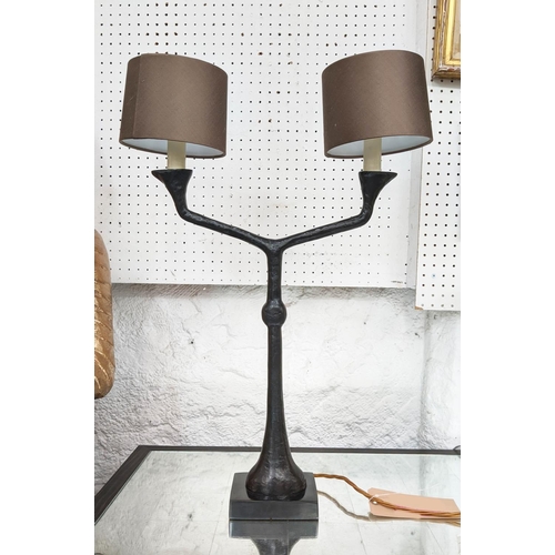 570 - VAUGHAN TABLE LAMP, 36cm W x 64cm H overall including shades.