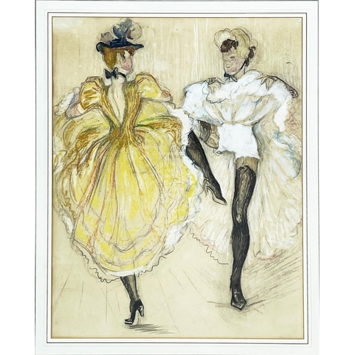 68 - MARY VIOLA PATTERSON (1899-1981) 'Dancers at the Moulin Rouge', pencil and watercolour on watermark ... 