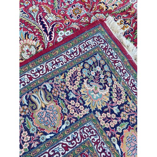 144A - ANTIQUE PERSIAN HERIZ RUNNER, 464cm x 82cm.