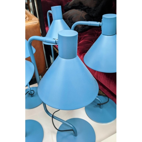 272 - MADE.COM DESK LAMPS,  a set of five, blue finish, 52cm H. (5)