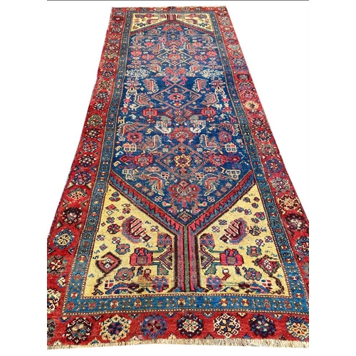 42 - ANTIQUE NORTH WEST PERSIAN RUNNER, 260cm x 105cm.