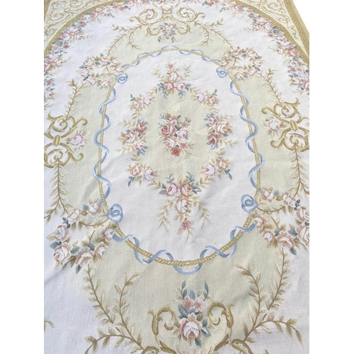 44 - FINE AUBUSSON SAVONNERIE DESIGN CARPET, 245cm x 165cm.