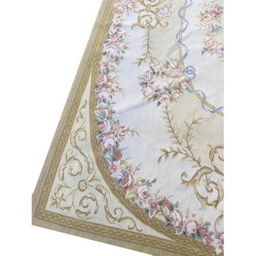 44 - FINE AUBUSSON SAVONNERIE DESIGN CARPET, 245cm x 165cm.