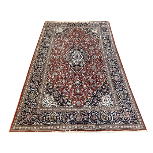 54 - KASHAN RUGS, a pair, 230cm x 144cm. (2)