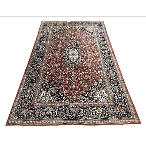 54 - KASHAN RUGS, a pair, 230cm x 144cm. (2)