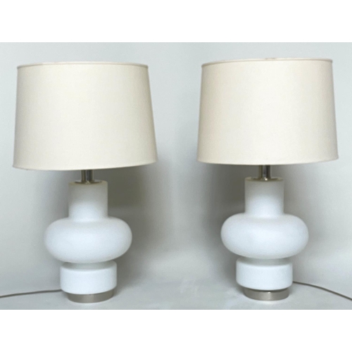 444 - MURANO TABLE LAMPS, a pair, Italian hand blown, 89cm H. (2)