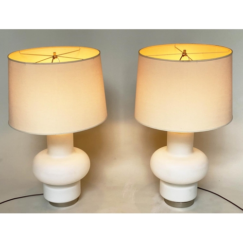 444 - MURANO TABLE LAMPS, a pair, Italian hand blown, 89cm H. (2)