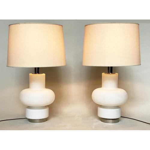 444 - MURANO TABLE LAMPS, a pair, Italian hand blown, 89cm H. (2)