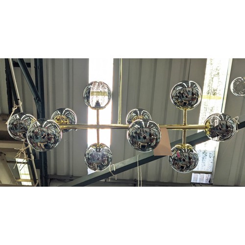 470 - CEILING PENDANT LIGHT, 91cm drop approx., 1960's Italian inspired design, ten branch.