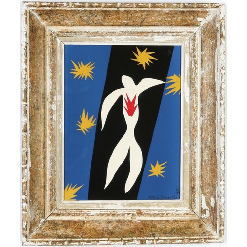 111 - HENRI MATISSE, The Fall of Icarus, 34cm x 26cm, lithograph with pochoir 1945, signed in the plate. R... 