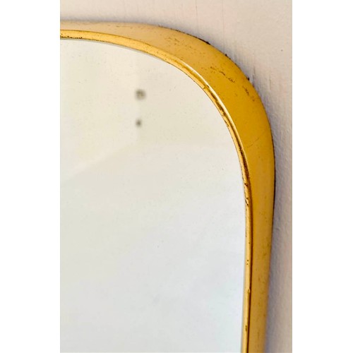 245 - WALL MIRRORS, a pair, 1960s French style, gilt framed, 121cm high x 80cm wide. (2)