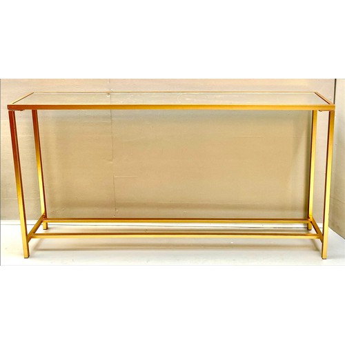 249 - MAISON JANSEN STYLE CONSOLE TABLE, 79cm H x 152cm W x 25cm D, Maison Jansen style, mirrored glass to... 