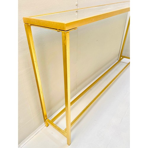 249 - MAISON JANSEN STYLE CONSOLE TABLE, 79cm H x 152cm W x 25cm D, Maison Jansen style, mirrored glass to... 