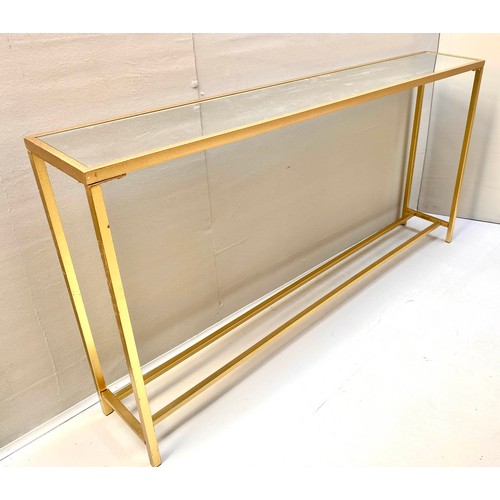 249 - MAISON JANSEN STYLE CONSOLE TABLE, 79cm H x 152cm W x 25cm D, Maison Jansen style, mirrored glass to... 