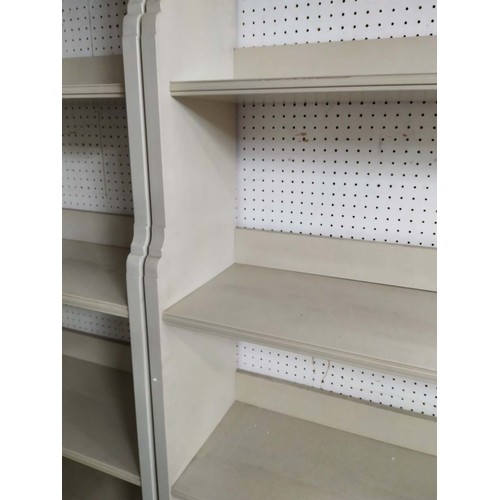 296 - BOOKCASE, 19th century style in painted finish, 223cm H x 100cm W x 27cm D