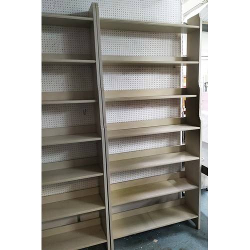 297 - BOOKCASE, 19th century style in painted finish, 223cm H x 100cm W x 27cm D