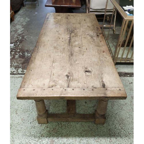 119 - REFECTORY TABLE, 182cm L x 87cm D, oak.