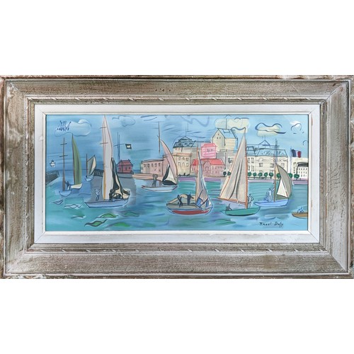 118 - RAOUL DUFY, Les Regates, 28cm x 61cm, lithograph, signed in the plate 1969, edition :1000, printed b... 