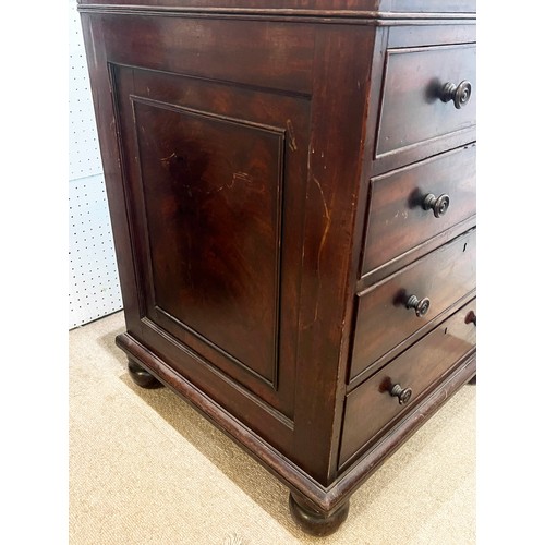 283 - DAVENPORT, 89cm H x 51cm W x 56cm D, Regency mahogany, with pull forward slope, pen drawer, slide an... 