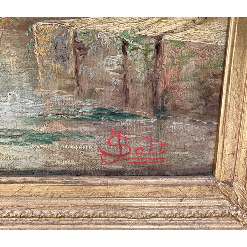 74 - JAMES SALT (1850-1903), 'Venetian', oils on canvas 2, 89cm x 69cm, signed, framed.