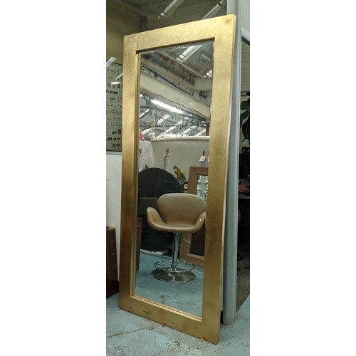 585 - WALL MIRROR, 209cm x 87.5cm, 1970's Italian style, gilt frame.